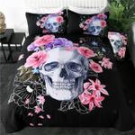 clolorful skull with flower bedding set bedroom decor d2114580