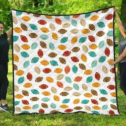 Colorful American Football Ball Pattern DHCDHC DT1910 Quilt Blanket