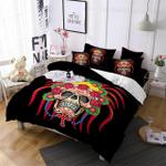 colorful feather flower print skull bedding set dhc0201185dd d2241120