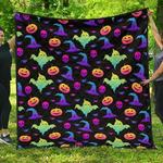 colorful halloween background dhcdhc dt1910 quilt blanket d2412128