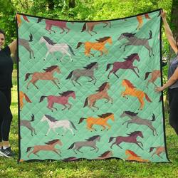 Colorful Horses Pattern DHCDHC DT1910 Quilt Blanket