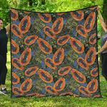 colorful papaya tropical leaves dhcdhc dt1910 quilt blanket d2412707