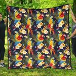 colorful parrot flower pattern dhcdhc dt1910 quilt blanket d2412219