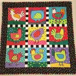 colourful chicken clm290626 quilt blanket d2480783