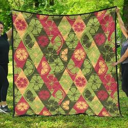 Cool Geometric Lime Pattern DHCDHC DT1910 Quilt Blanket