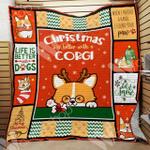 corgi dog christmas hur quilt ku d2487765