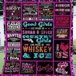 country girl pink camo muddy girl quotes quilt gift ideas for country girls and women premium 0