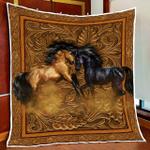 couple horse quilt blanket d2448321