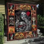 couple skull quilt blanket quilt d2414465