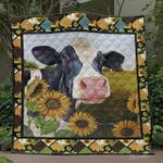 cow and sunflower clt180610 quilt blanket d2479194