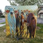 cow hvt120804 quilt blanket sleepy d2412205