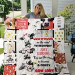 cow im a cowaholic quilt blanket great customized gifts for birthday christmas thanksgiving 0