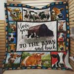 cows i love you to the barn and back quilt blanket great customized blanket gifts for birthday 0