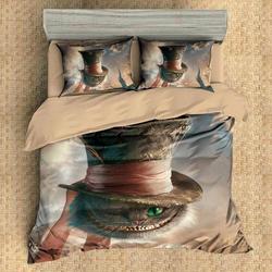Alice In Wonderland 3Det Amazing Disney Room Decor Bedding Set Duvet Cover With Pillowcase Meaningful Gift For Kids Friend Family Member Holiday Gift
