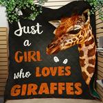 custom blanket just a girl who loves giraffes blanket quilt blanket d2418732