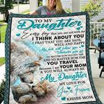 custom blanket wolf to my daughter blanket gift for daughter quilt blanket d2418736