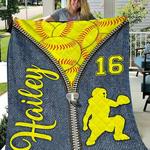 custom blankets softball personalized blanket quilt blanket d2451312
