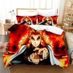 custom serial anime bedding set cartoon character duvet cover set kamado tanjirou microfiber 23