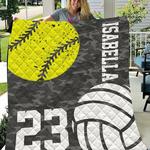 custom softball volleyball personalized blanket jfj quilt tdt d2452917