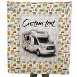 custom text camping themed class b motor home quilt for campers d2484377