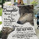 custom to my daughter wolf blanket gift for daughter jfj quilt tde d2452908