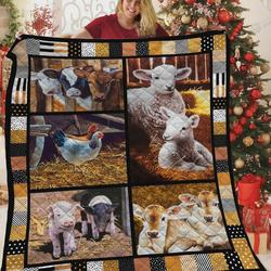 Cute Animals Farm Quilt Blanket Great Customized Blanket Gifts For Birthday Christmas Thanksgiving