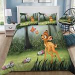 cute bambi love butterfly printed bedding set bedroom decor d2191643