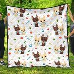 cute chihuahua dog pattern dhcdhc dt1910 quilt blanket d2412155