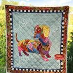 cute colors farbic dachshund dd25090110cl quilt blanket d2414004