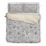cute emoji skulls printed bedding set bedroom decor d2115242