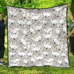 cute french bulldog head pattern dhcdhc dt1910 quilt blanket d2411942