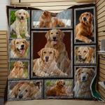 cute golden retriever ah quilt derqey d2486729
