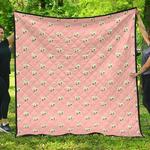 cute hamster cheese pattern pink background dhcdhc dt1910 quilt blanket d2412625