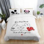 cute mickey minnie mouse 3d printed bedding sets adult twin full queen king bedlinen bedroom