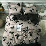 cute mickey minnie mouse washed bedlinen bedding set duvet cover flatsheet pillowcases polyester