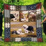 cute old english sheepdog pets dog quilt blanket great customized blanket gifts for birthday 0