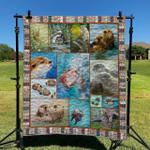 cute otter dhckl0909 quilt blanket d2412641
