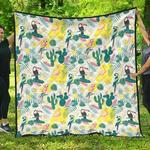cute parrot toucan flamingo cactus exotic leaves pattern dhcdhc dt1910 quilt blanket d2412540