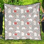 cute polar bear christmas snow pattern dhcdhc dt1910 quilt blanket d2412606