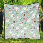 cute snowman snowflake pattern dhcdhc dt1910 quilt blanket d2412649