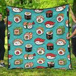 cute sushi pattern dhcdhc dt1910 quilt blanket d2412546