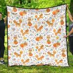 cute tribal fox pattern dhcdhc dt1910 quilt blanket d2411943
