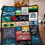 cycling its not a race its a journey enjoy the moment quilt blanket great customized blanket 0