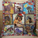 dachshund dachshund playing guitar quilt blanket dhc31121337td d2447132