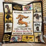 dachshund dog cl15100125mdq quilt blanket d2480217