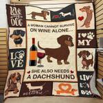 dachshund dog quilt blanket abc07111754 d2411978