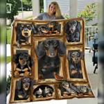 dachshund dog sherpa o quilt ov d2488436