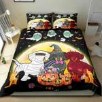 dachshund halloween pumpkin smile bedding set bedroom decor d2187973