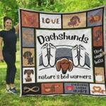 dachshund natures breed warmers quilt blanket great customized blanket gifts for birthday 0
