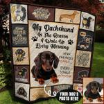dachshund photo personalized quilt blanket bbb300551ht d2447268